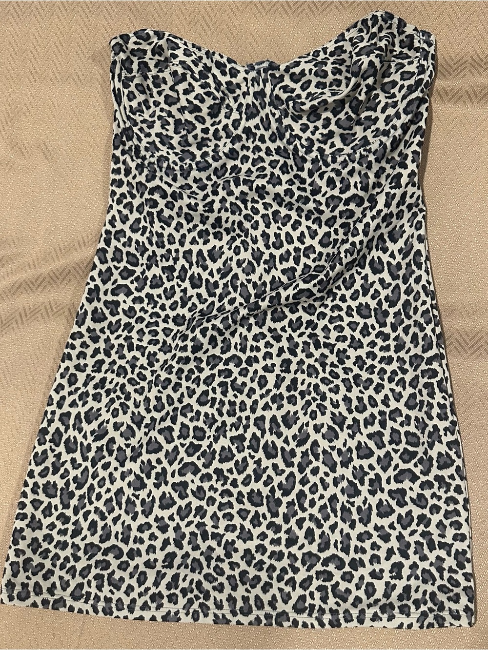 Nancy Ganz Body Slimmers Leopard Print Strapless Shapewear Slip Dress